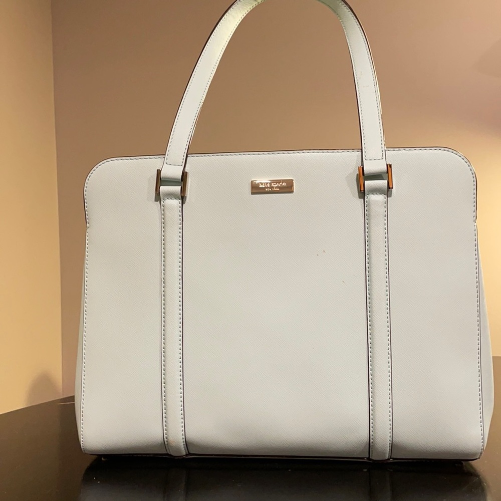 Mint colored large kate spade handbag